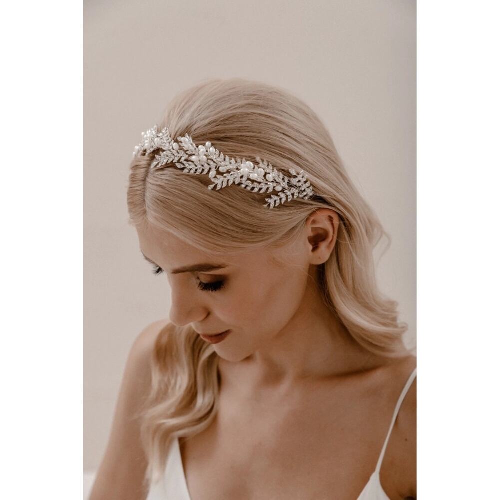 Pearl & Crystal Bridal Headband – Elegant Wedding Hair Accessory